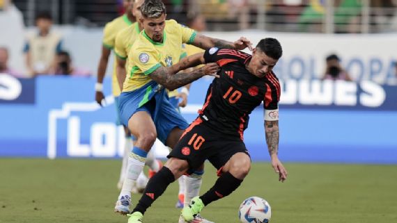 Brasil leva empate da Colômbia com torcida gritando ‘olé’, se classifica em 2º e terá que enfrentar Uruguai nas quartas da Copa América