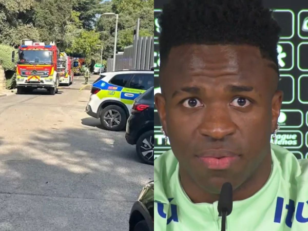 Incêndio atinge mansão de Vinícius Júnior em Madri e assusta equipe