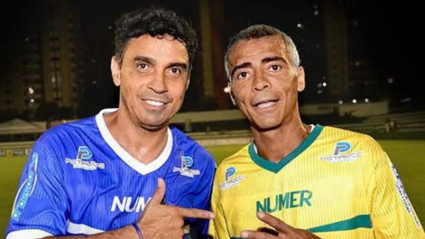 Romário e Alex Dias participam de jogo solidário com Lugano e Popó em Anápolis